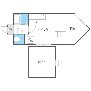シャトー中の島【2階】の間取り