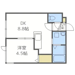 リヴェール白石【2階】の間取り