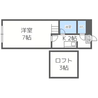 OMレジデンス山鼻【106号室】の間取り