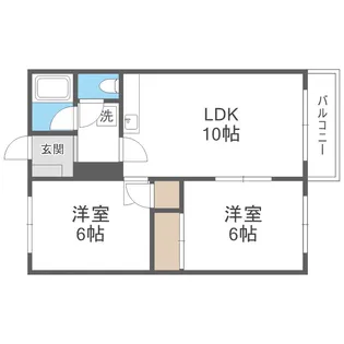 コーポかなや【0303号室】の間取り