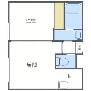 ジョイフルクレーン美園【301号室】の間取り