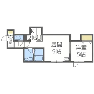 ヴィラフォーレスト本通【202号室】の間取り