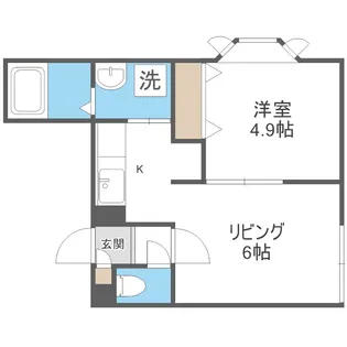 ルミエールセキデンハウス平岸【2階】の間取り