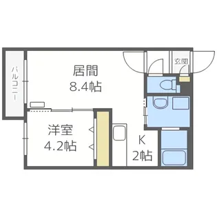プリエ美園【1階】の間取り