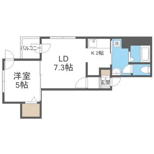 1LDKの間取り画像