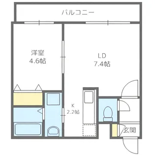 エール平岸【205号室】の間取り