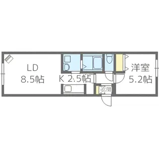 ティーケイ南郷【4階】の間取り
