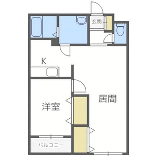 ロイヤルシティ月寒【304号室】の間取り