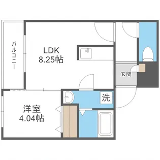 Enchantee医大前(アンシャンテ医大前)【3階】の間取り