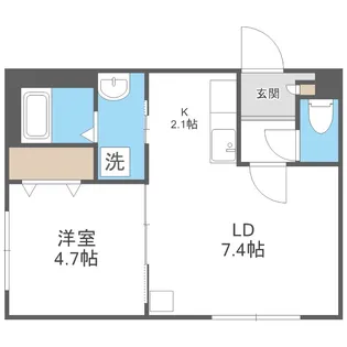 ルチアーノ白石【4階】の間取り