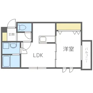 アルトローマ平岸【205号室】の間取り