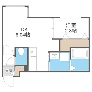 仮)ガルボ平岸【1階】の間取り