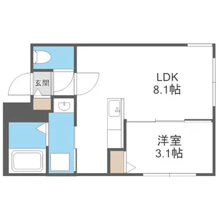 仮)ガルボ平岸【102号室】の間取り