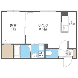 ラデュレ白石【3階】の間取り