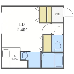 FLOS PROVA【202号室】の間取り