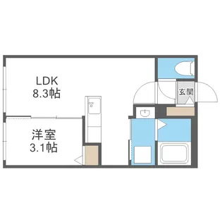 ガルボ平岸【4階】の間取り