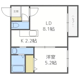 Rose Wood NAKANOSHIMA(ローズウッド中の島)【3階】の間取り