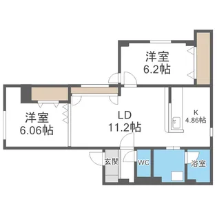 アールコートミュンヘン二番館【305号室】の間取り