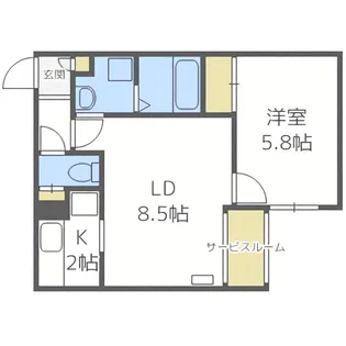 アイアール平岸【202号室】の間取り