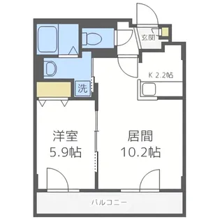 平岸Riverside(平岸リバーサイド)【1階】の間取り