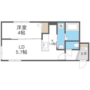 SASA南郷(ササ)【4階】の間取り