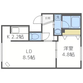 ecoa豊平公園【3階】の間取り