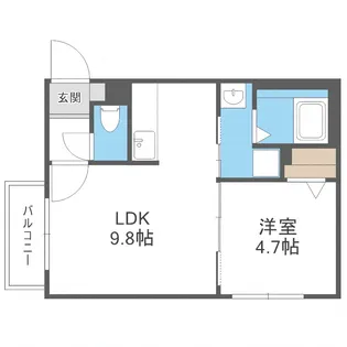 HTS東札幌【2階】の間取り