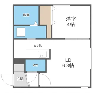 PremierHills Shiroishi(プレミアヒルズ白石)【4階】の間取り