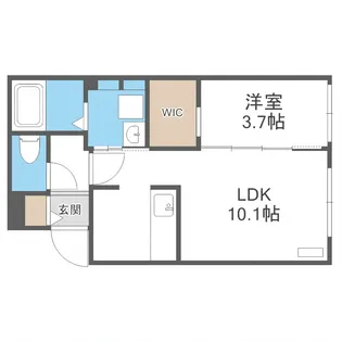 Grand Bijou 美園(グランビジュー美園)【3階】の間取り