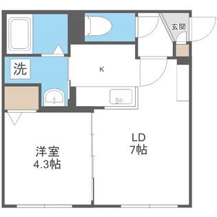 CREST白石中央(クレスト白石中央)【4階】の間取り