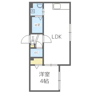 ボヤージュドゥロワ【4階】の間取り