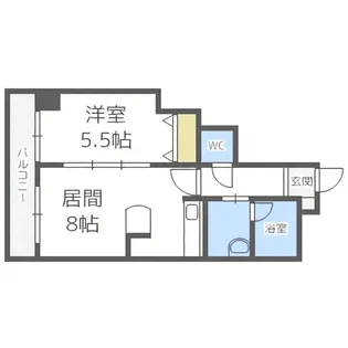 ノースアージュ中島公園【5階】の間取り