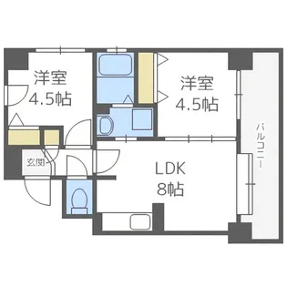 クラッセ大通り東【7階】の間取り