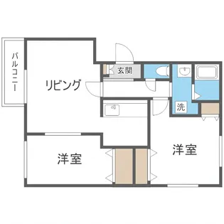 グリーンリーフ西岡【101号室】の間取り