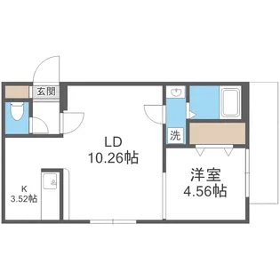 アスールドーム前【3階】の間取り