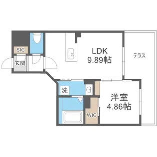 LiveCasa豊平(リブカーサ豊平)【1階】の間取り