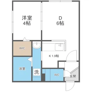 Casa Bianca札幌駅西口(カーサ・ビアンカ)【4階】の間取り