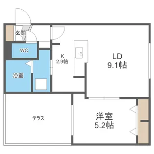 Lien南郷13(リエン南郷13)【1階】の間取り