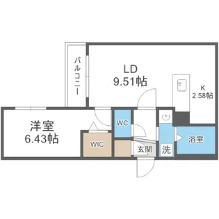 リベッキオ豊平公園(Libeccio 豊平公園)【3階】の間取り
