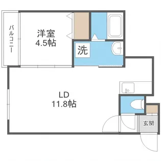 A BOND東札幌(アボンド東札幌)【1階】の間取り