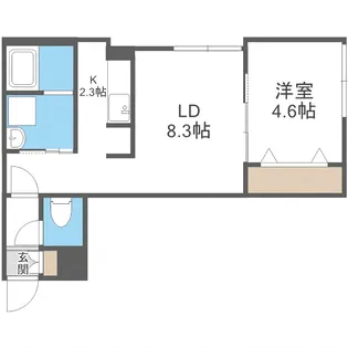 Premier ist 豊平(プレミアイスト)【4階】の間取り
