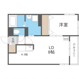 クラリス平岸Ⅱ【2階】の間取り