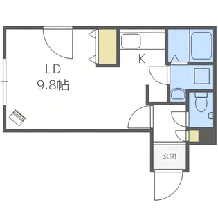 Studio em(スタジオエム)【402号室】の間取り