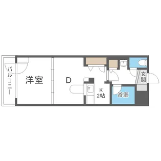 ノースパレス南郷通【408号室】の間取り