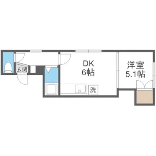 ランドマーク白石【203号室】の間取り