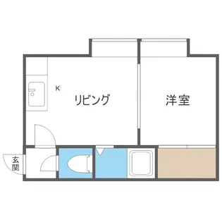 グレース白石B棟【B-5号室】の間取り