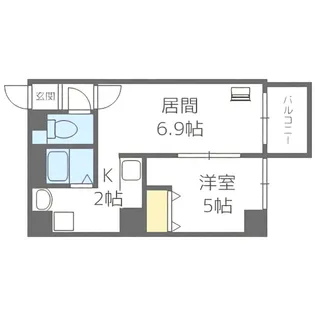 パルティーレアネックス平岸【7階】の間取り
