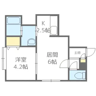 ロックイン菊水【2階】の間取り