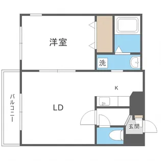 ラフィネ山鼻S23ビルディング【401号室】の間取り