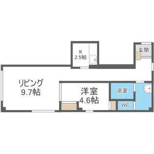 ハーネスビル美園【303号室】の間取り